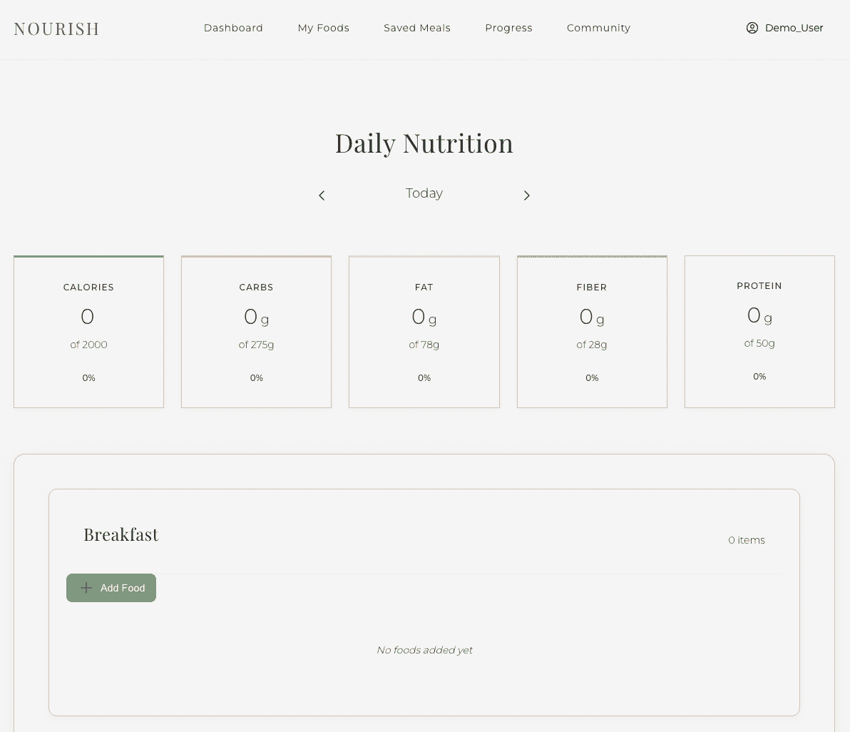 Nourish - Macro Nutrition Tracker